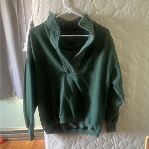 aerie getaway quarter snap sweatshirt